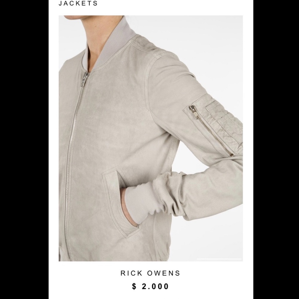 Rick Owens Lamb Leather Jacket